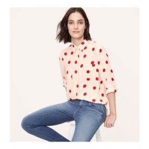 LOFT polka dot blouse